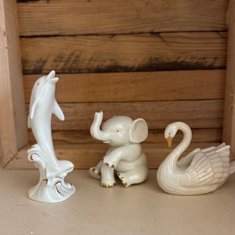 Ceramic Animal Figurines Set